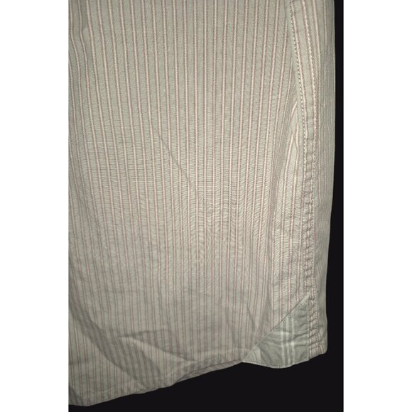 Original Penguin Heritage Slim Fit Short Sleeve Striped Button-Down Shirt L Beig - Picture 3 of 8